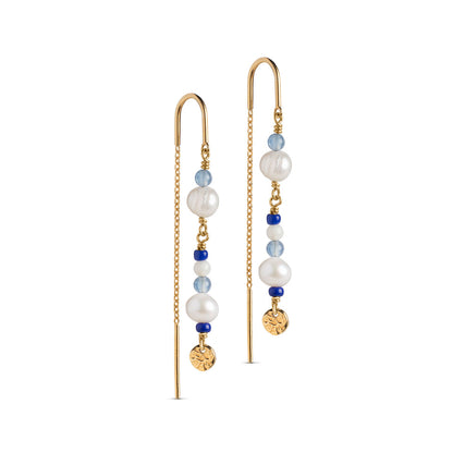 Sofia Chain Earrings in Marine