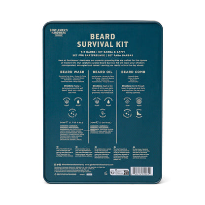 Beard Survival Kit with Oak Moss Wash and Oil