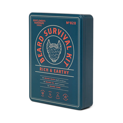 Beard Survival Kit with Oak Moss Wash and Oil