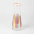 Colourful Striped Glass Carafe - 25cm