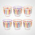 Colourful Striped Glass Tumblers - 6 Pack