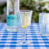 Gingham Blue & White Fabric Tablecloth