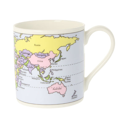 World Map Bone China Mug