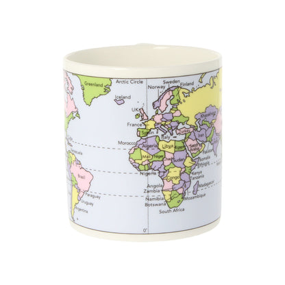 World Map Bone China Mug