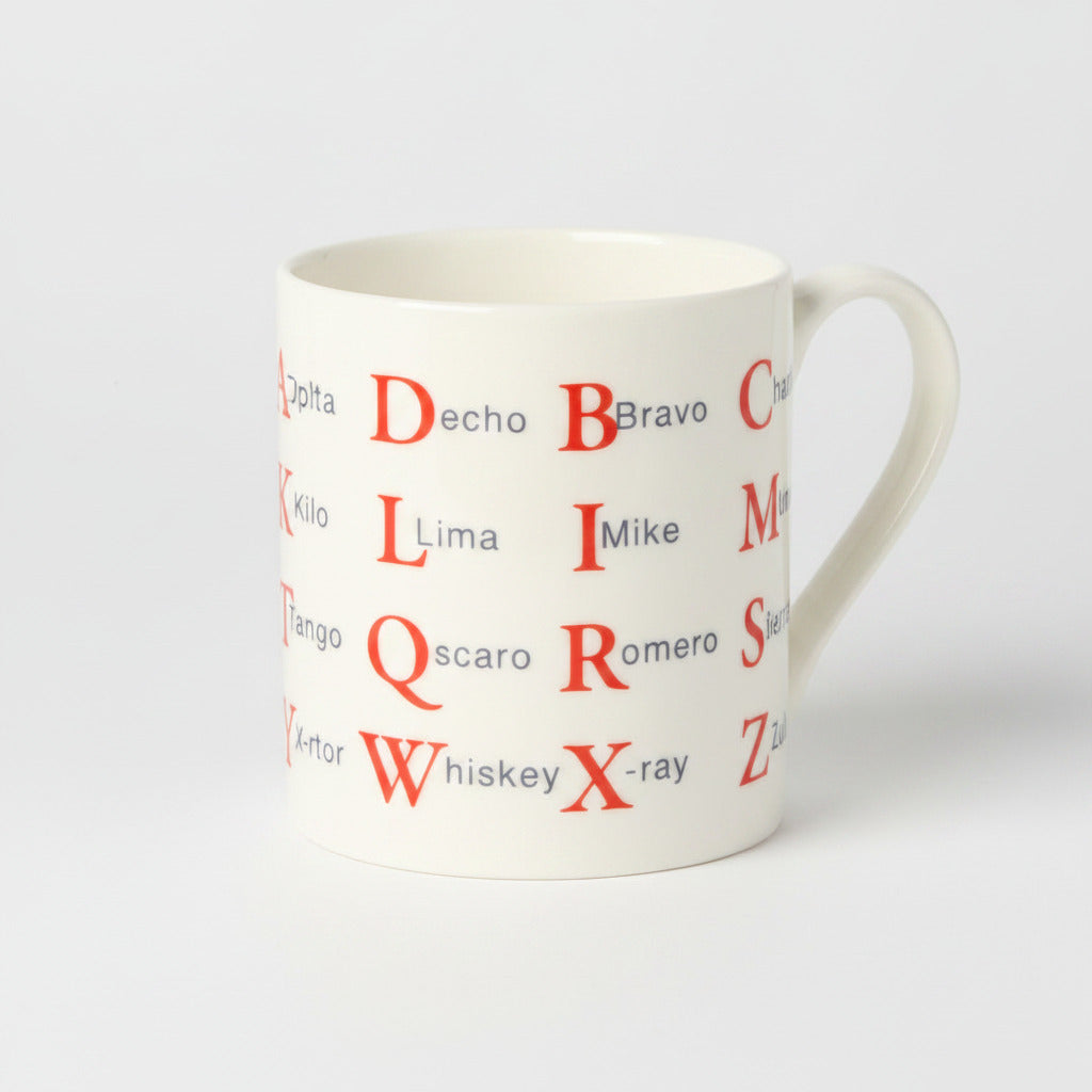 NATO Alphabet Bone China Mug