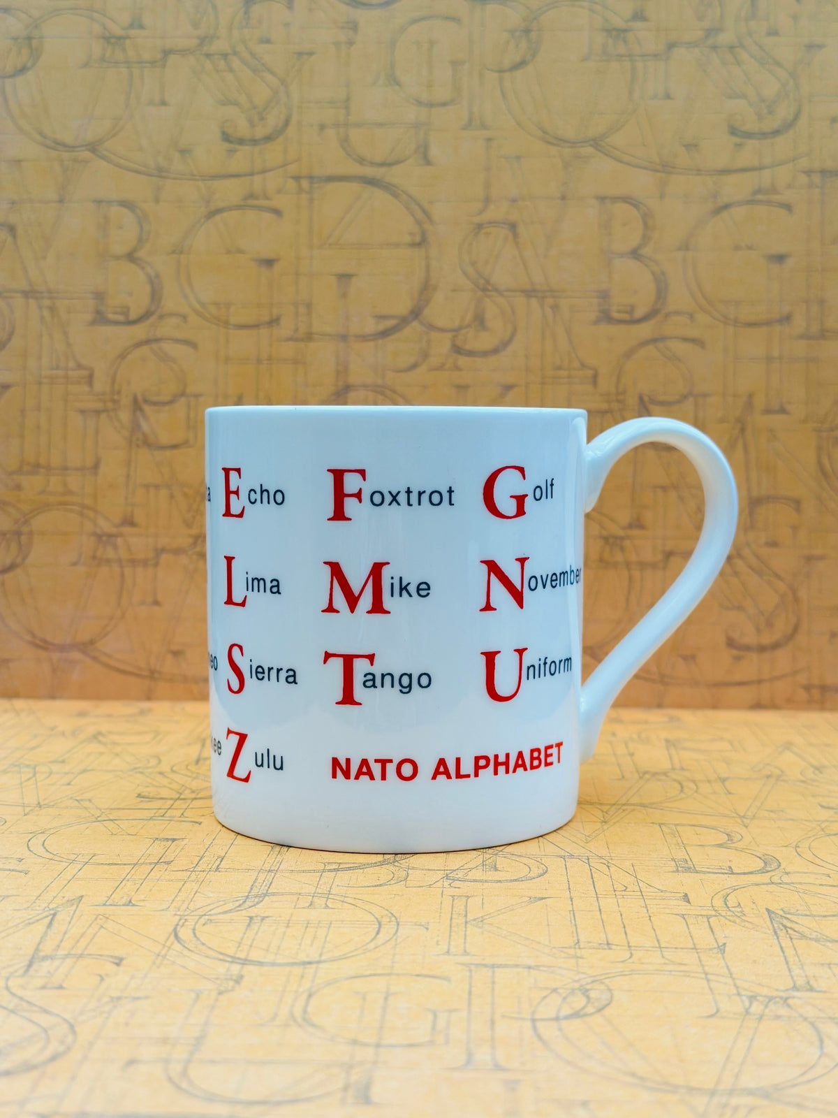 NATO Alphabet Bone China Mug