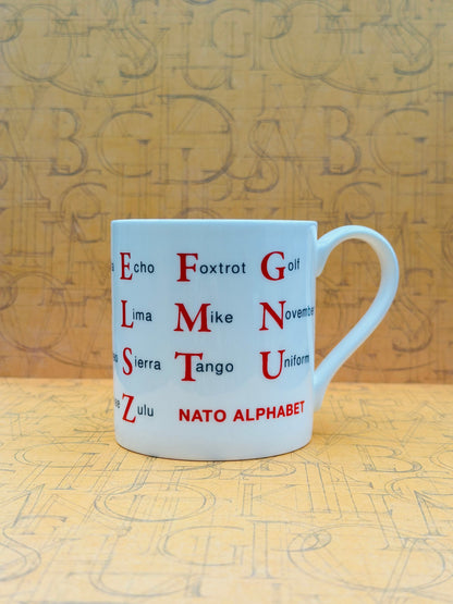 NATO Alphabet Bone China Mug