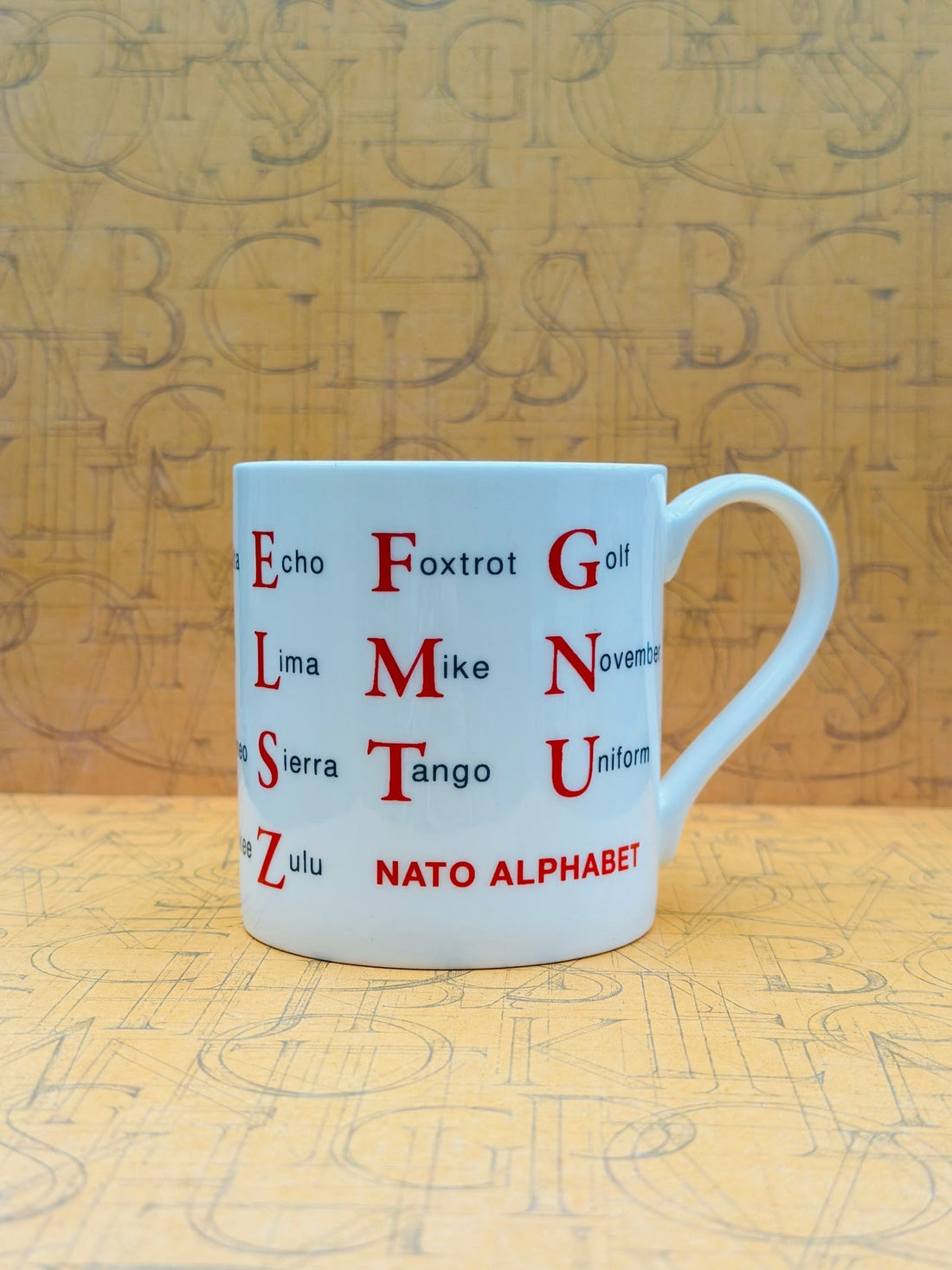 NATO Alphabet Bone China Mug