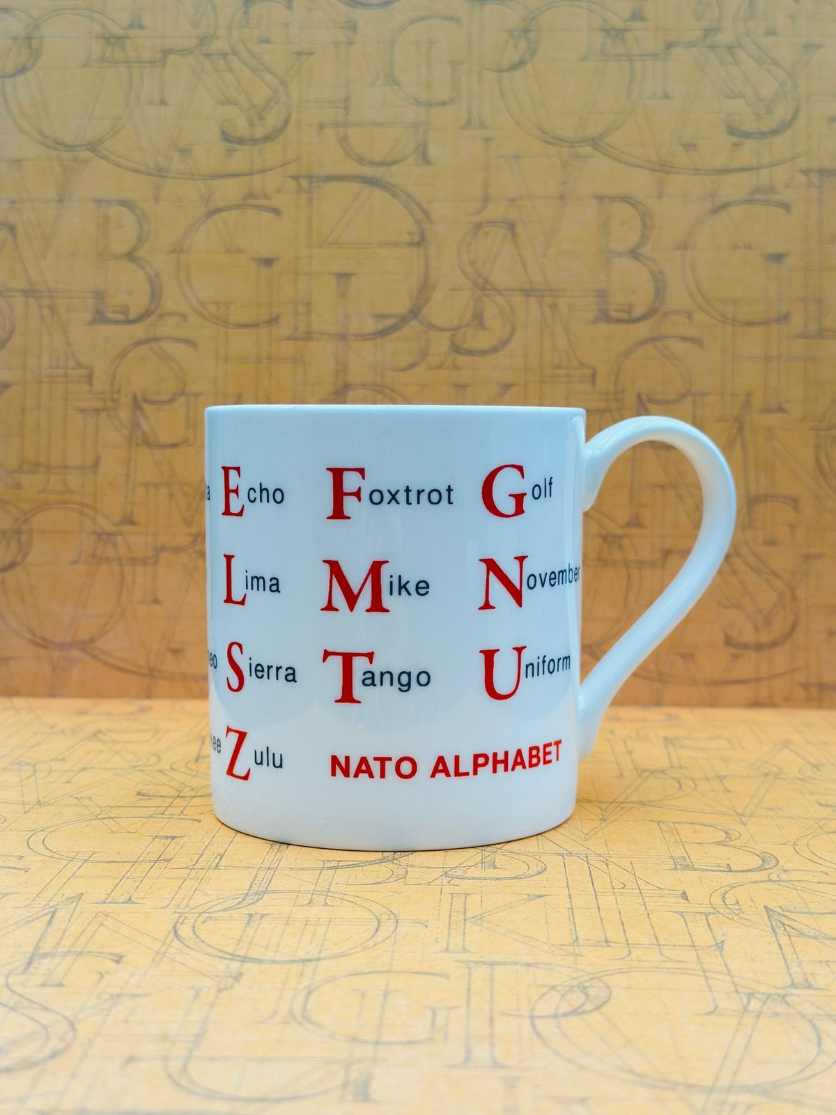 NATO Alphabet Bone China Mug