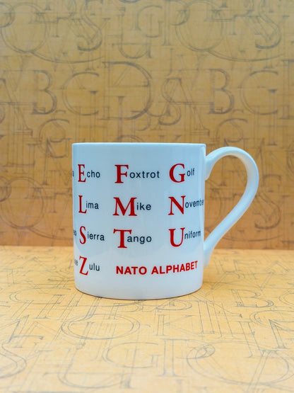 NATO Alphabet Bone China Mug