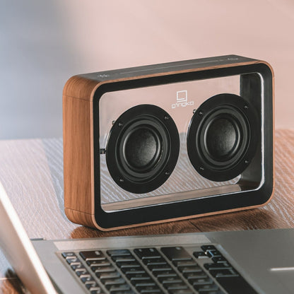 Mage See-Through Bluetooth Speaker in Walnut or White