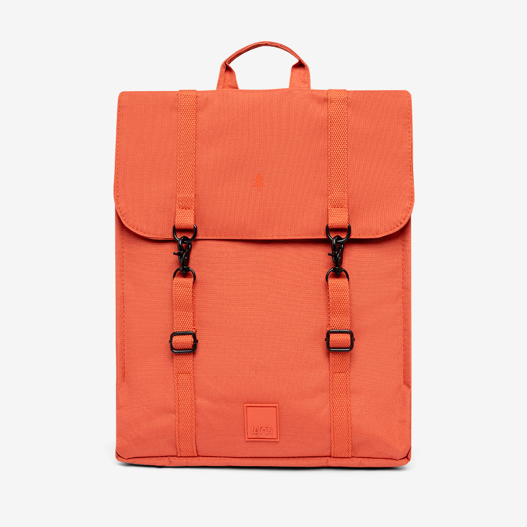 Slim Orange Backpack with Padded Laptop Sleeve