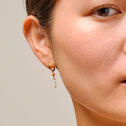 Liva Hoops in Light Coral