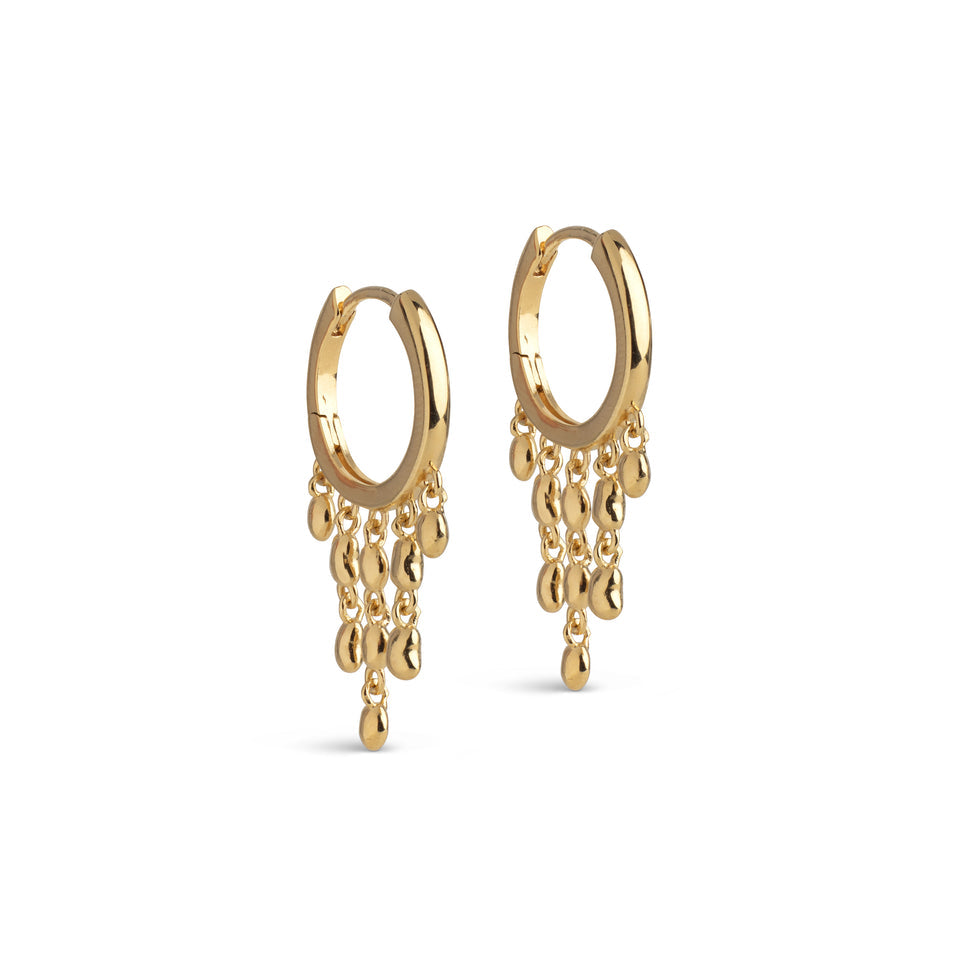 Nara Rain Hoops - Elegant Gold Plated Earrings