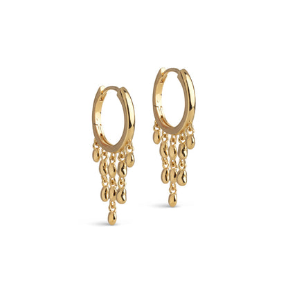 Nara Rain Hoops - Elegant Gold Plated Earrings