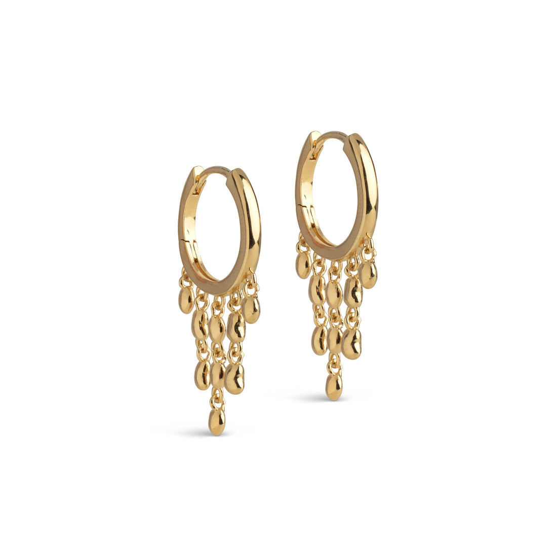 Nara Rain Hoops - Elegant Gold Plated Earrings