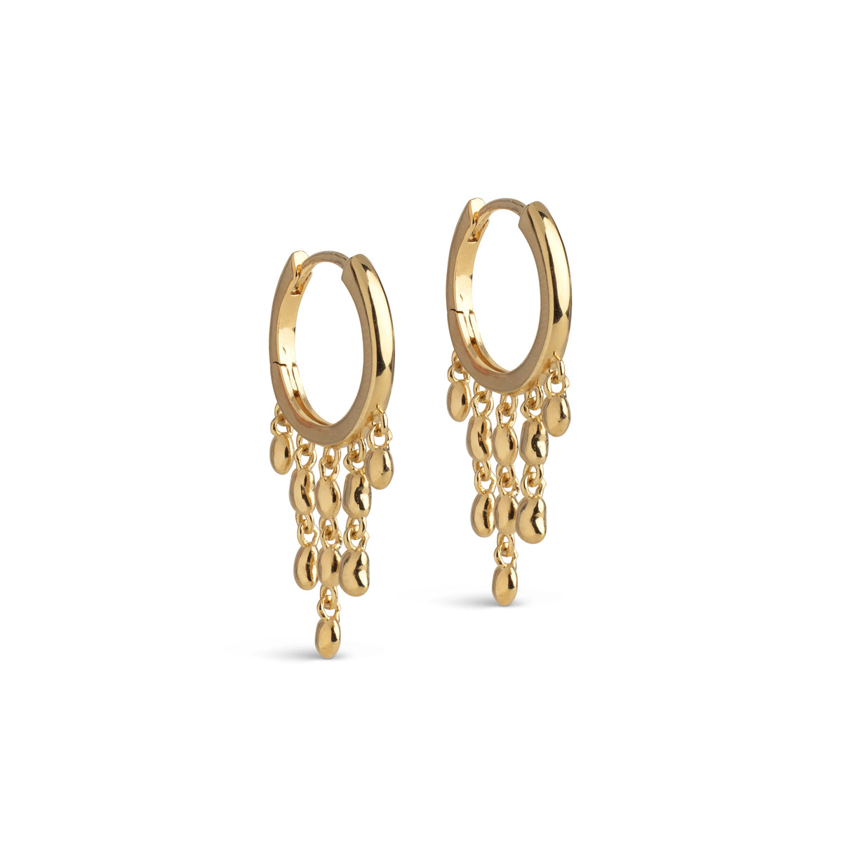 Nara Rain Hoops - Elegant Gold Plated Earrings