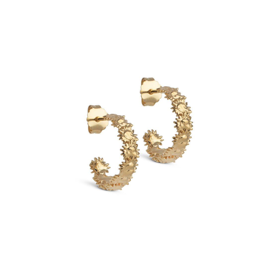Sunshine Wreath Hoops - Gold Plated Earrings