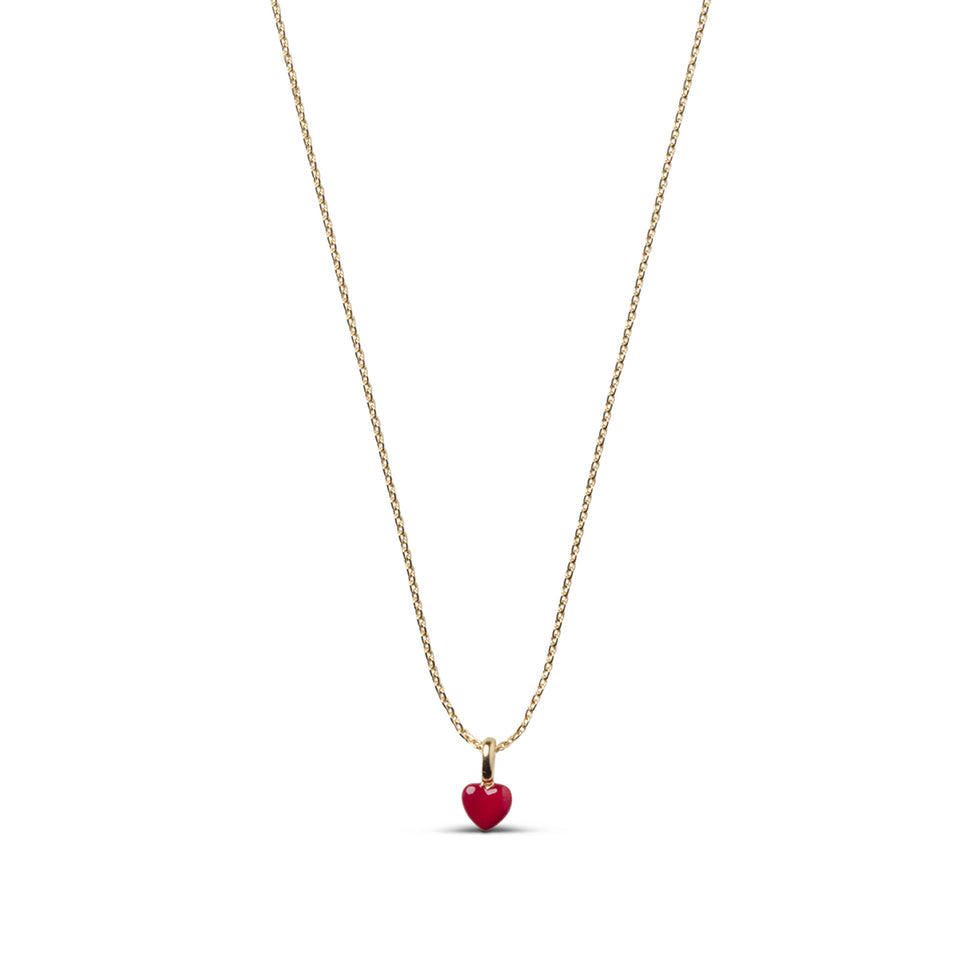 Amore Necklace with Heart Pendant in Bordeaux