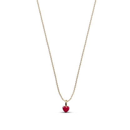 Amore Necklace with Heart Pendant in Bordeaux