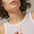 Amore Necklace with Heart Pendant in Bordeaux