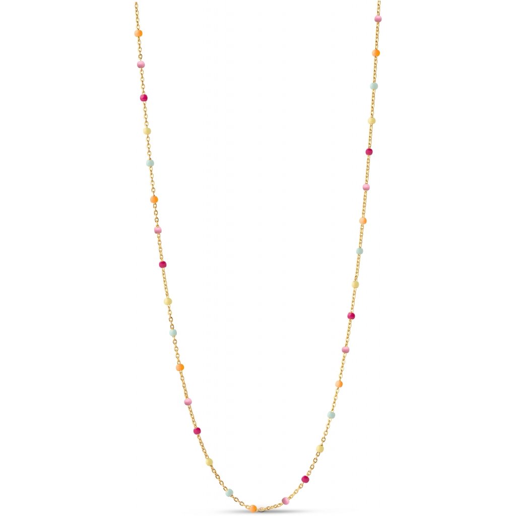 Lola Bold Necklace - Rainbow Enamel Beads