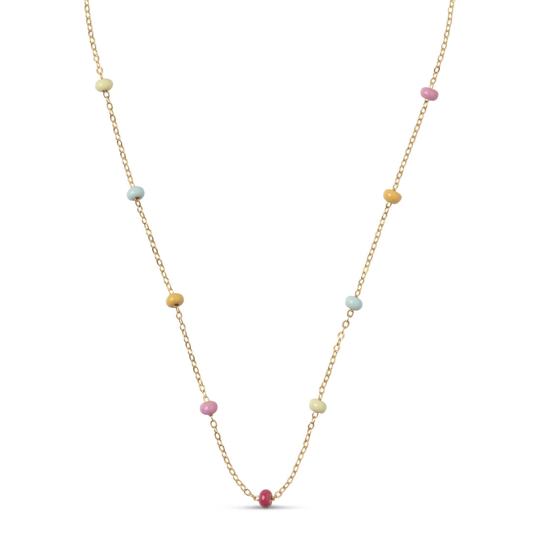 Lola Bold Necklace - Rainbow Enamel Beads