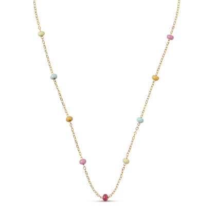 Lola Bold Necklace - Rainbow Enamel Beads