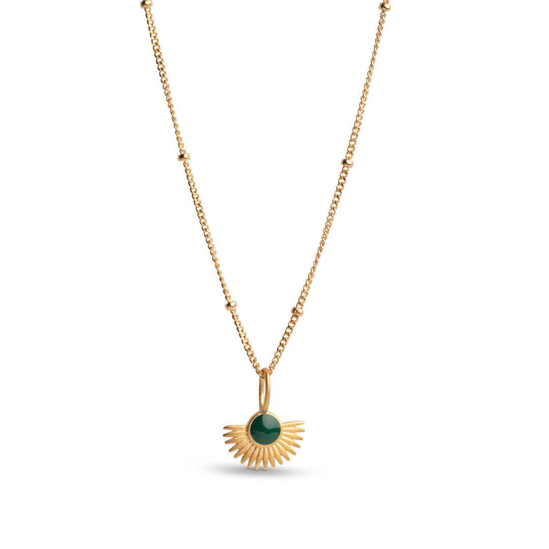 Soleil Necklace in Cornflower Enamel