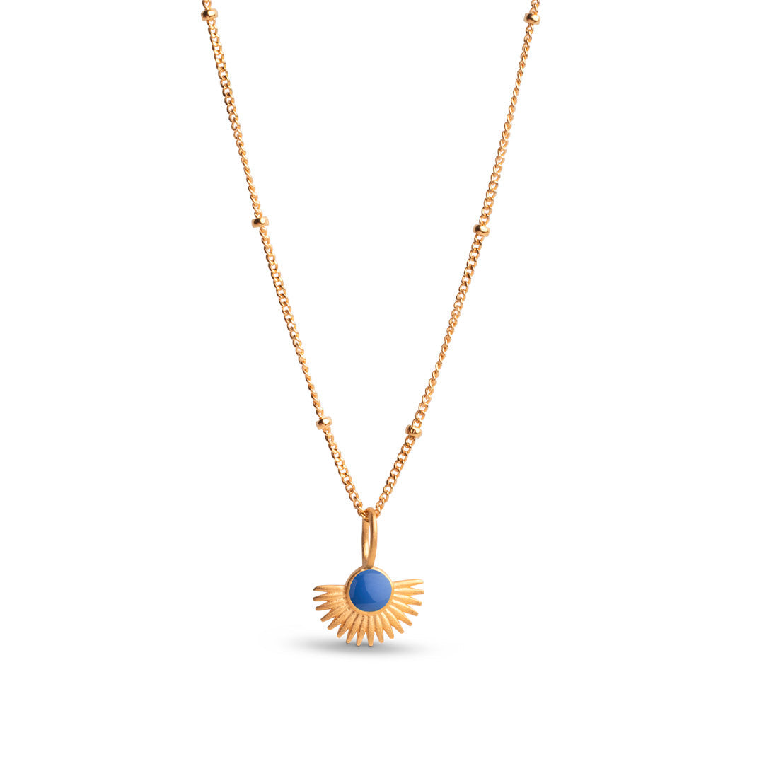 Soleil Necklace in Cornflower Enamel