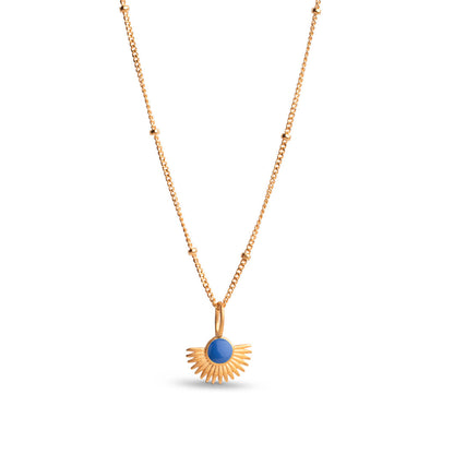Soleil Necklace in Cornflower Enamel