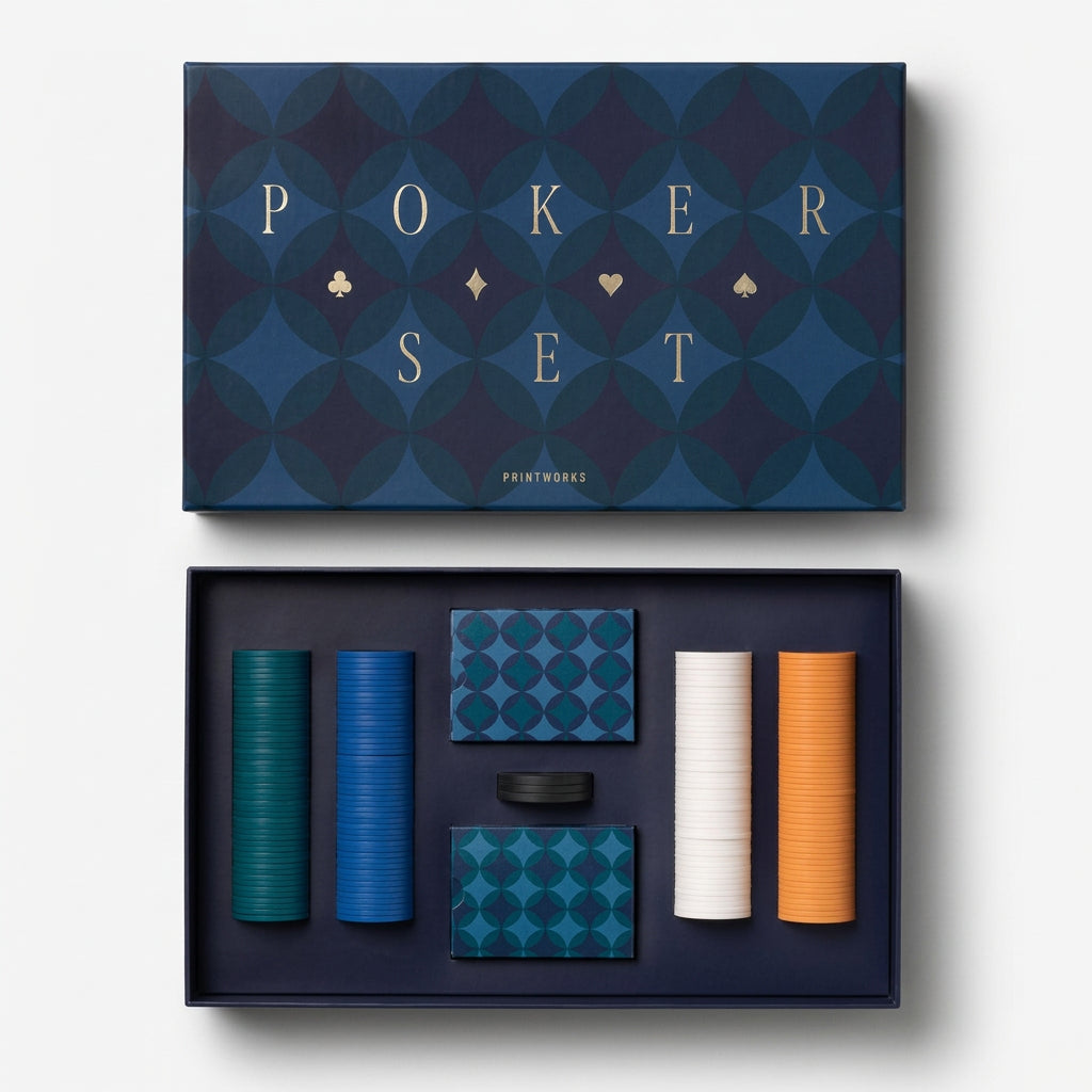 Art of Poker - Elegant Diamond Pattern Set