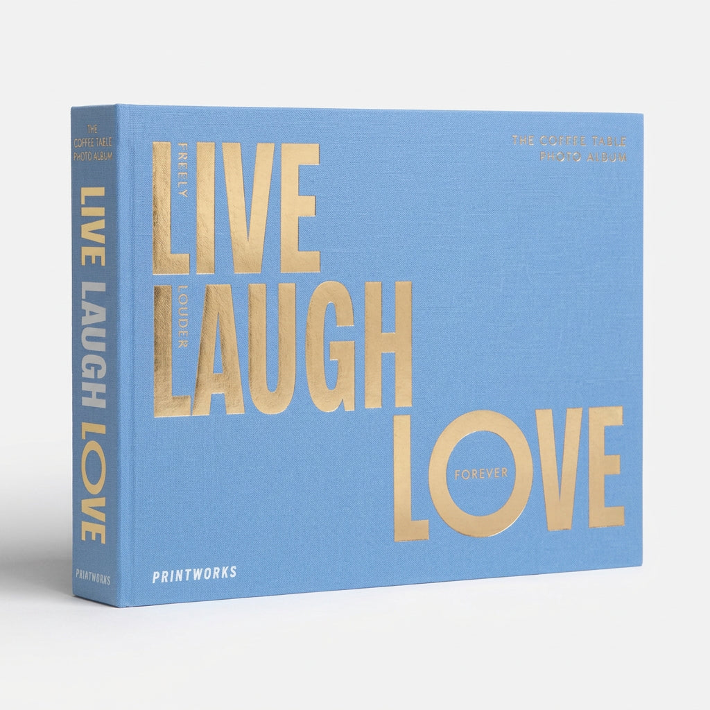 Live, Laugh, Love Photo Album in Blue