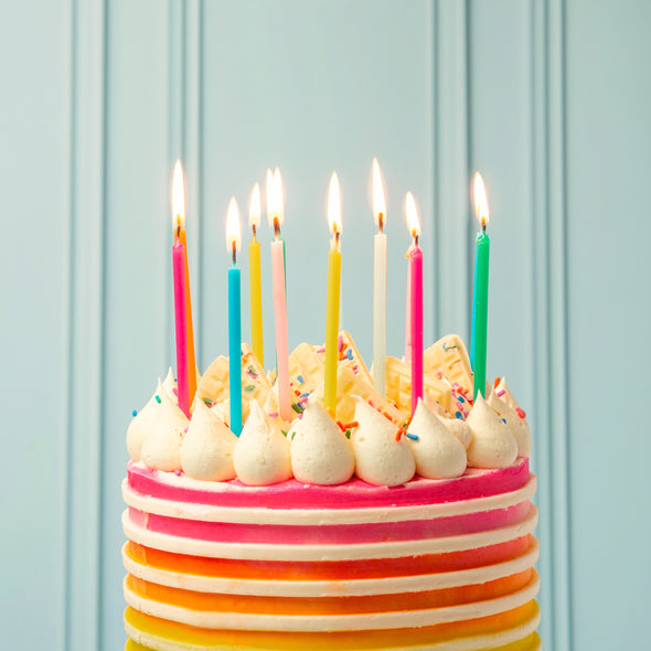 Rainbow Birthday Candles - 24 Pack