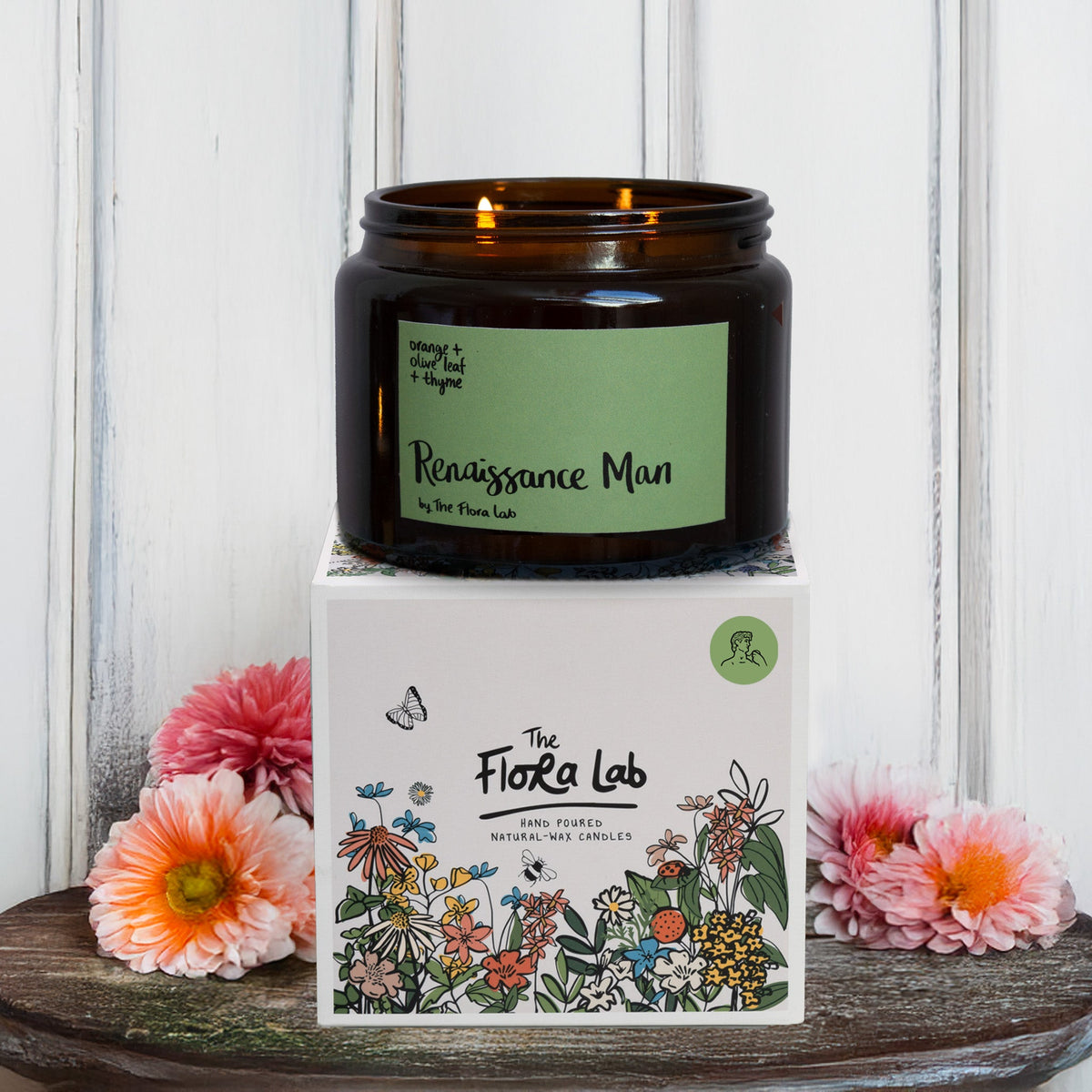 Renaissance Man Candle: Orange, Olive Leaf &amp; Thyme