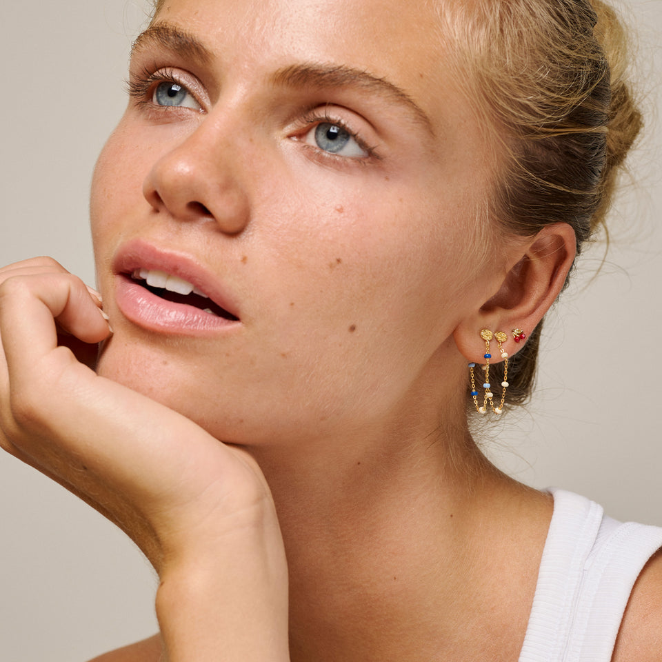 Cherry Stud Earrings in Red