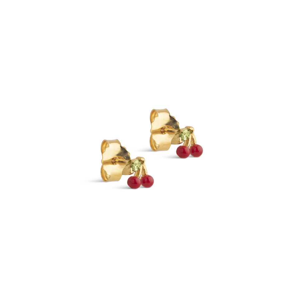 Cherry Stud Earrings in Red