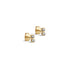 Twin CZ Stud Earrings in Gold-Plated Silver