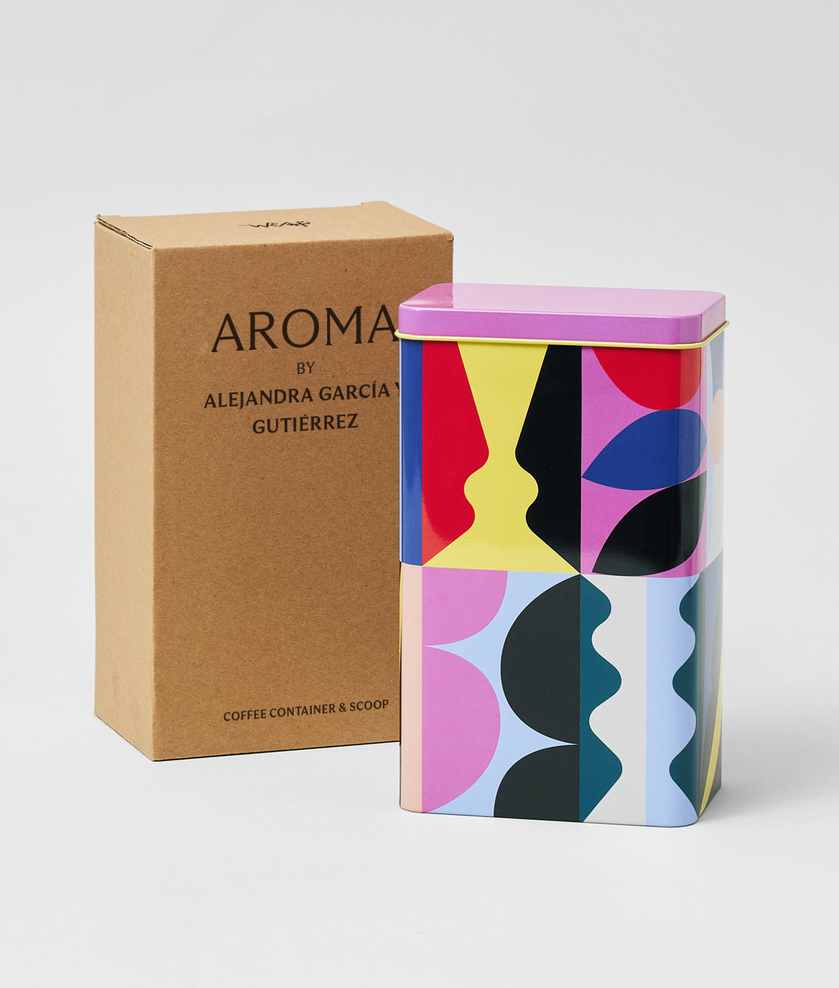 Aroma Coffee Tin with Cobalt Blue Scoop
