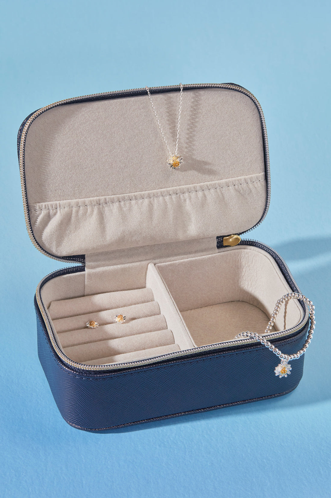 Navy Live As You Dream Mini Jewellery Box