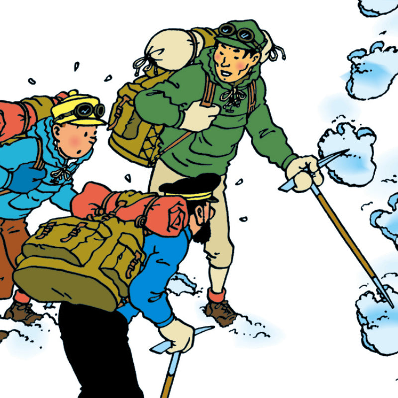 Tintin au Tibet Vintage Poster