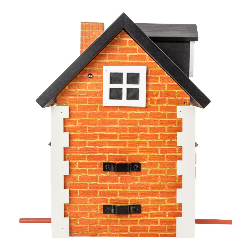 Multiholk Brick Cottage Birdhouse and Feeder