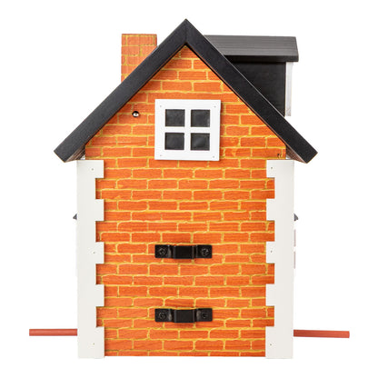 Multiholk Brick Cottage Birdhouse and Feeder