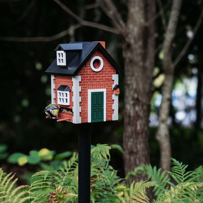 Multiholk Brick Cottage Birdhouse and Feeder