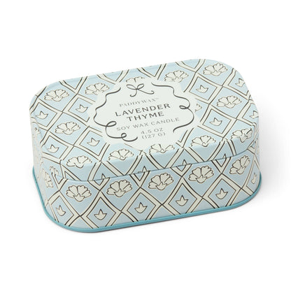 Cherie 4.5oz Printed Tin Candle - Lavender &amp; Thyme
