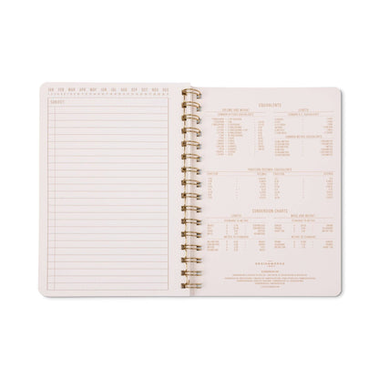 DesignWorks Ink Tulip A5 Twin Wire Notebook - Pinwheel Pink