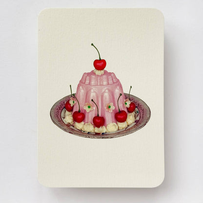 Rose Petal Cream Blancmange Greeting Card | Birthday Card