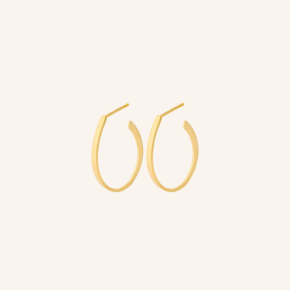 Berlin Creoles - Elegant Minimalist Earrings