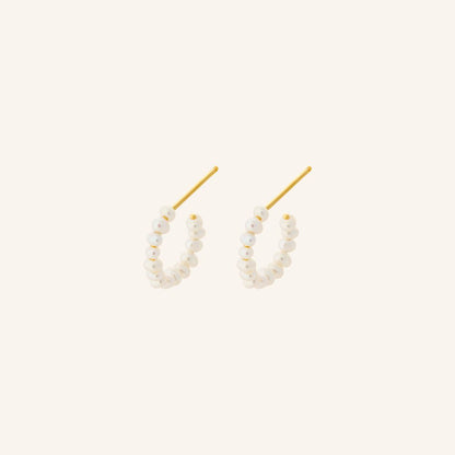 Ocean Treasure Hoops with Freshwater Pearls