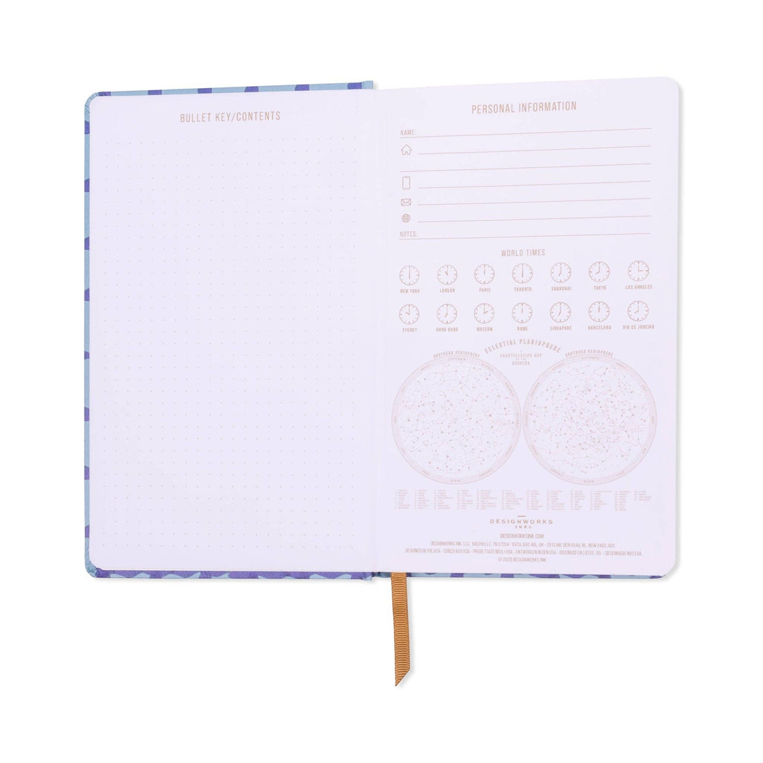 DesignWorks Ink Tulip Journal - Blue Lattice